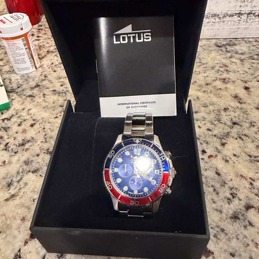 Lotus Men's Blue and Red Watch